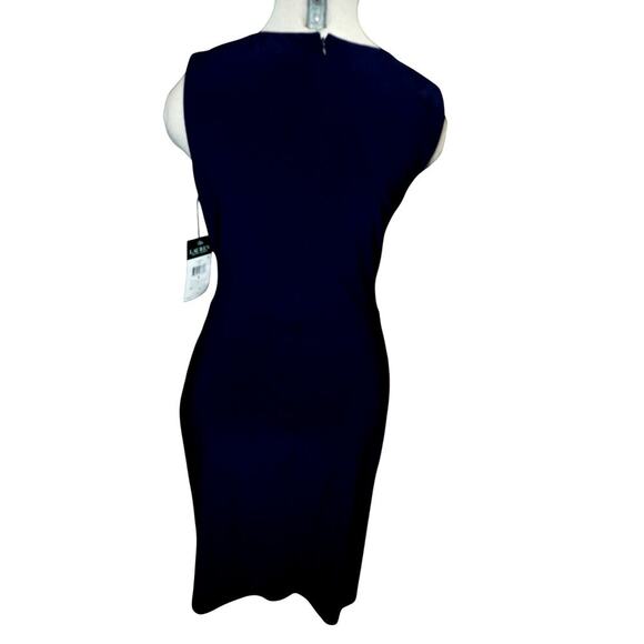Lauren Ralph Lauren Navy Draped Sheath Dress – Size 6 – NWT - Picture 6 of 7